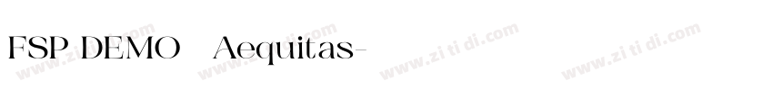 FSP DEMO   Aequitas字体转换